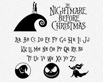 The nightmare before christmas font has been downloaded 332,781 times. The Nightmare Before Christmas Alphabet Letters Alphabet ...