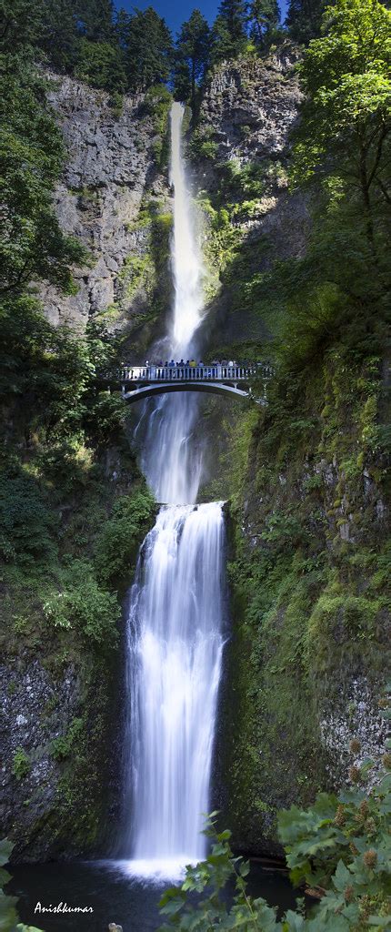 Multnomah Falls Vertical Panoramic View A Photo On Flickriver