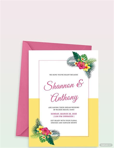 destination wedding invitation template download in word illustrator psd apple pages