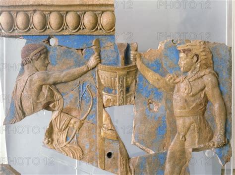 Terracotta Plaque From The Temple Of Apollo On The Palatine Photo