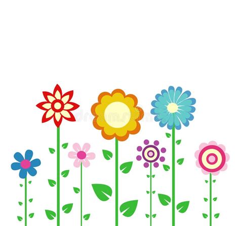 Spring Colorful Flowers Nature Stock Illustrations 174319 Spring