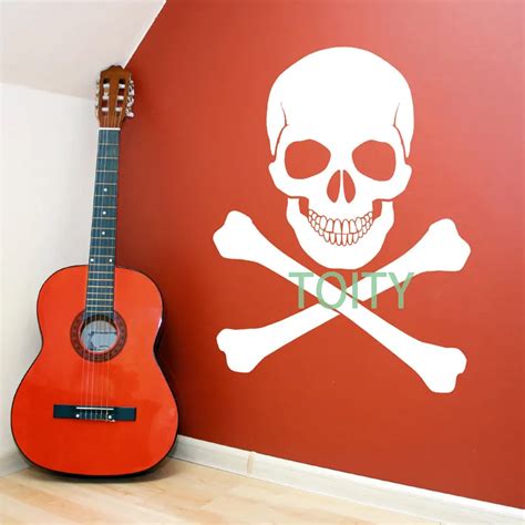 Skull And Crossbones Pirates Horror Wall Sticker Vinyl Decal Room