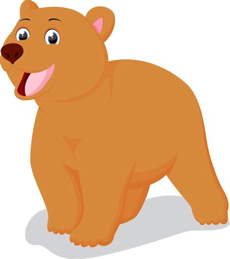Premium Vector Cute Brown Bear Cartoon