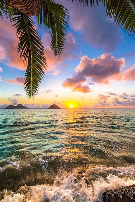 A Beautiful Lanikai Kailua Sunrise In Hawaii Summer Beach Pictures