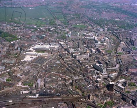Aerial View Of Newcastle City Centre Newcastle Upon Tyne Uk 1977