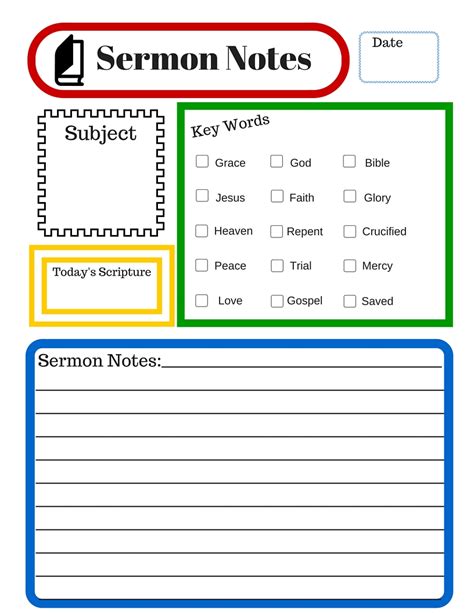 Free Sermon Notes For Kids New Life Overnight