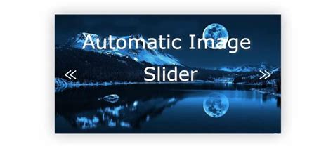 Automatic Image Slider In Html Css Javascript