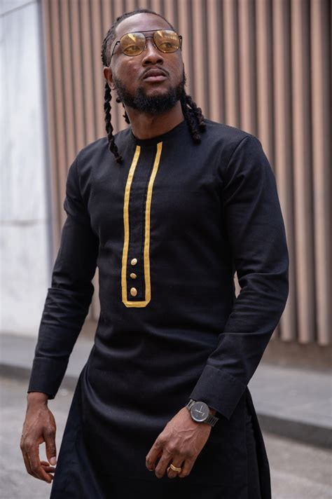 African Tunic For Men With Weave Print African Mens Shirt And Trouser