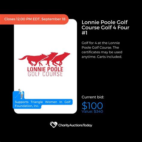 Lonnie Poole Golf Course How To Raise Money Charity Auction Auction