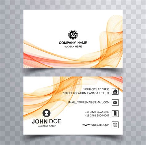Business Card Background Vector Modern Business Card Template With