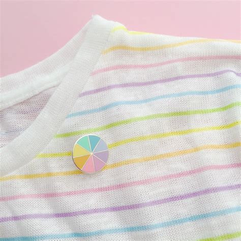 Pastel Colourwheel Enamel Pin Badge Pastel Rainbow Lapel Pin Etsy