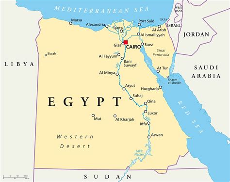 Egypt Political Map And Facts Mappr