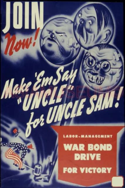 1942 WWII USA UNCLE SAM JAPAN TOJO CARTOON COMIC FUNNY ART CARICATURE