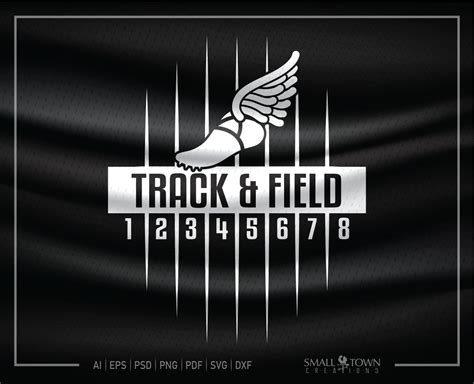 Track And Field Svg Track And Field Logo Winged Shoe Etsy