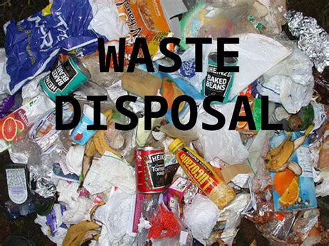 Ppt Waste Disposal Types Of Waste Inert Wastes No Chemical Or