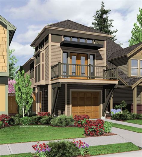 These home plans for narrow lots were chosen for those whose property will not allow the house's width to exceed 55 feet. 31 best House Plans Narrow Lot with View images on ...
