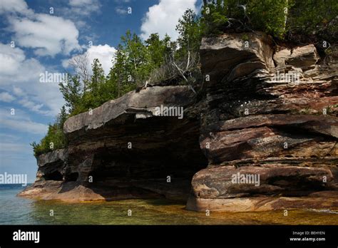 Lac Supérieur Près De Pictured Rocks Munising Michigan Usa Grands Lacs