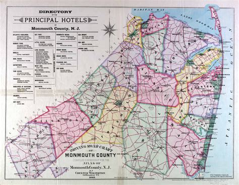 Historical Monmouth County New Jersey Maps Regarding
