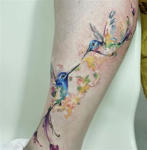 28 Best Watercolor Hummingbird Tattoo Designs The Paws