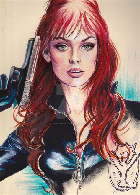 Black Widow Sketch By Fredianparis On Deviantart Black Widow Marvel