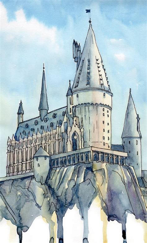 Hogwarts Castle Universal Studios Art Wizarding World Poster Etsy
