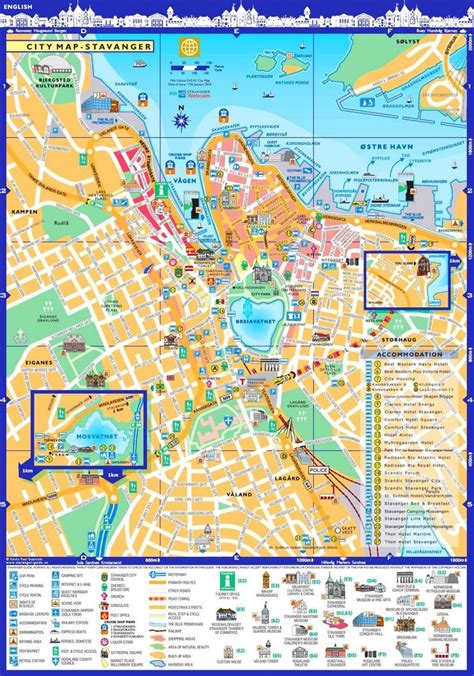Stavanger Tourist Map Tourist Map Stavanger Map