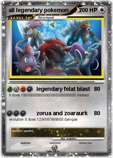 As of september 2017, there were 74 card sets released in america and 68 in japan. Pokémon all legendary pokemon 10 10 - legendary felat blast - My Pokemon Card