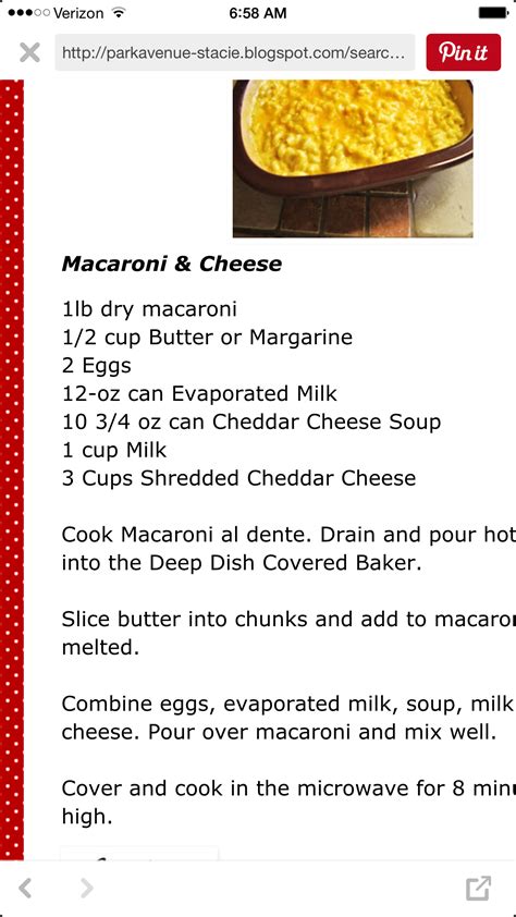 Ten macaroni and cheese recipes for babies 1 can of condensed cheddar cheese soup. Pin by Cindy Boyer on recipes and food in 2020 | Macaroni ...