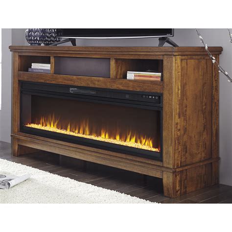 Brayden Studio Hylan Tv Stand With Electric Fireplace And Reviews Wayfair