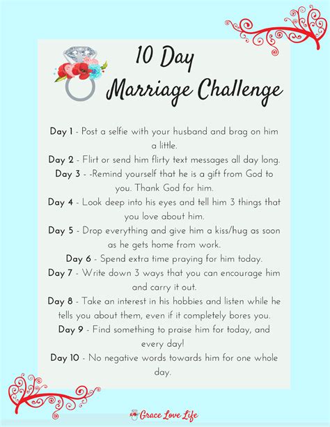 10 Day Marriage Challenge Godly Marriage Marriage Goals Save My