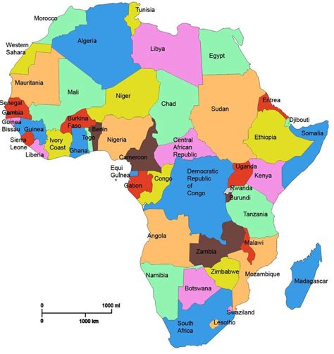 Map Of Africa Highlighting Countries Download Scientific Diagram