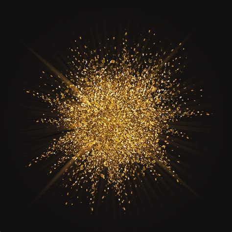 Glitter Burst Hintergrund Mit Gold Explosion Wirkung Kostenlose Vektor