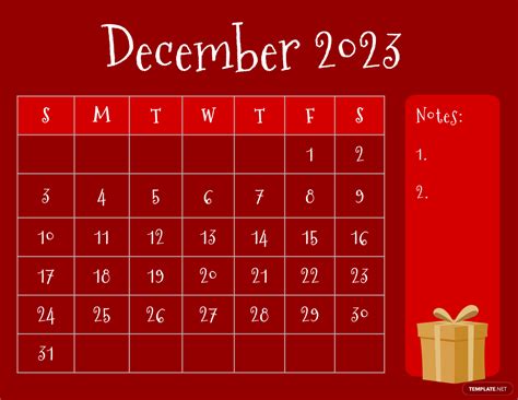 Blank December Calendar 2023 In Illustrator Word Jpeg Png Eps Svg