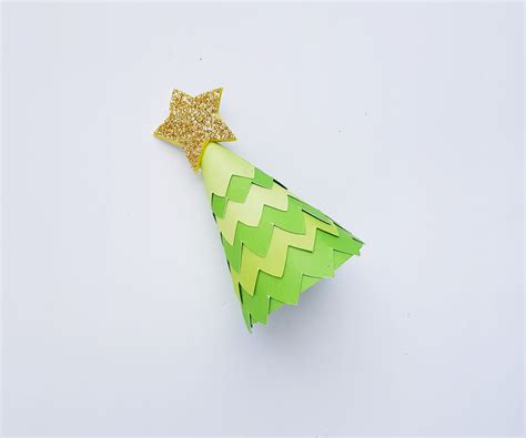 Paper Cone Christmas Tree Craft Template