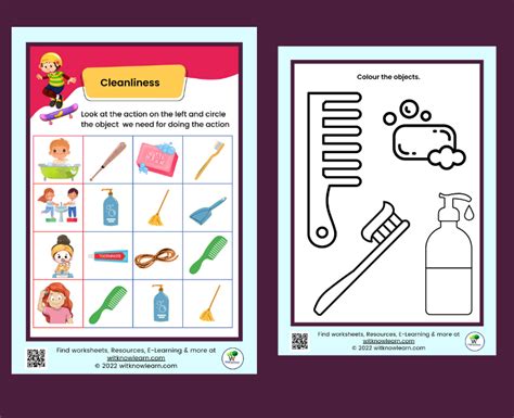 Cleanliness Worksheet For Grade 1