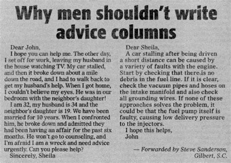 Funny Men Advice Column Newspaper The Poke