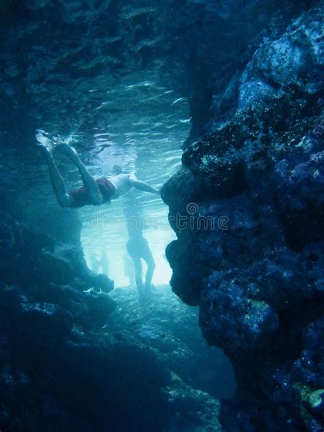 Underwater Cave El Nido Palawan Philippines Stock Photo
