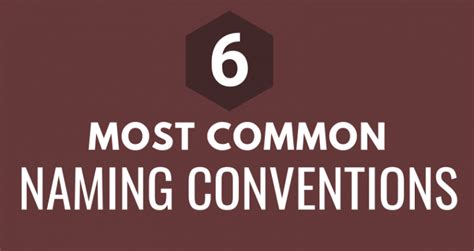 6 Most Common Naming Conventions Infographic