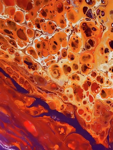 Abstract Lava Veins Ii Painting By Sylvia Thornton Pixels