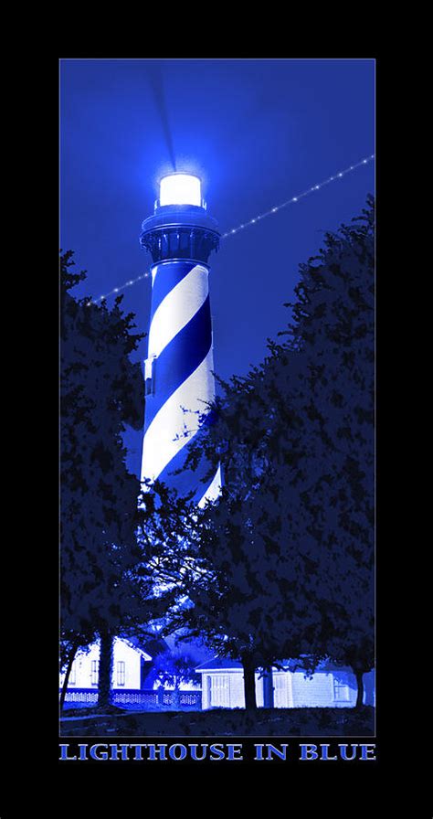 Lighthouse In Blue Photograph By Mike Mcglothlen