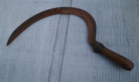 Antique Sickle Scythe Farming Tool From Nc Homestead Old Etsy