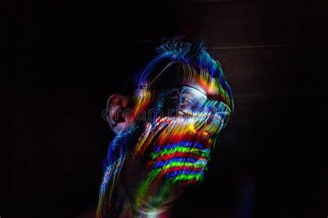 Artistic Portrait Made With Fiber Optics Light Painting Photography