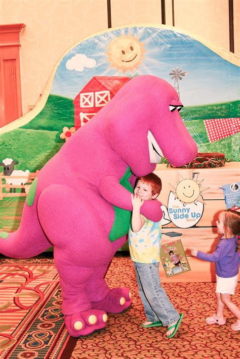 Barney The Purple Dinosaur Barney Hugs A Little Boy Flickr