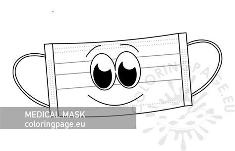 medical face mask printable coloring page