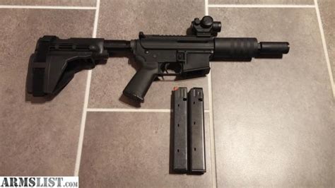 Armslist For Sale Custom 9mm Ar 15 Pistol Cmmg Mk9 Lower Colt Uzi