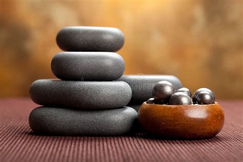 Spa Massage Stones Stock Image Image Of Wood Wellness 18491395