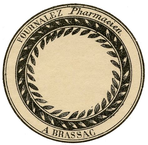 Vintage French Round Labels Pharmacy Apothecary Labels The Graphics