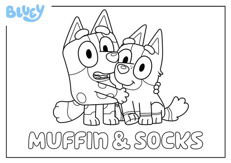 Bluey Muffin Coloring Page Coloring Page Blog