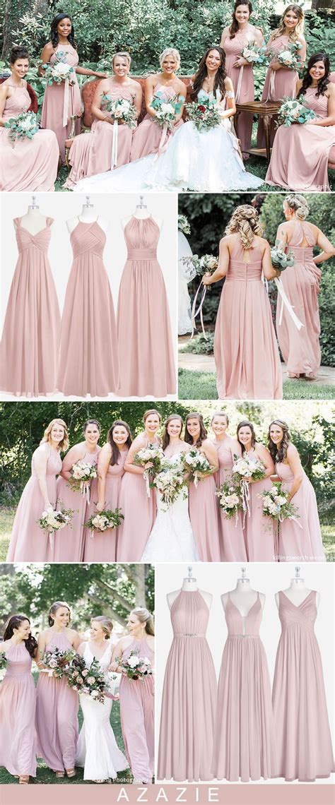 Azazie Dusty Rose Wedding Color And Vintage Mauve Wedding Color Ideas Dustyrosewedding Rose