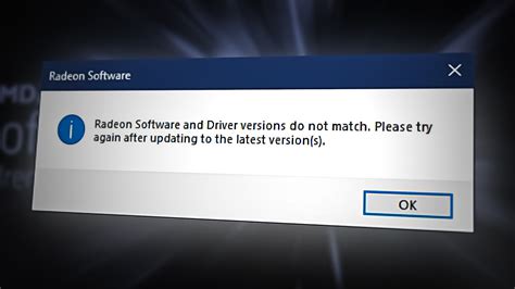 Fix Radeon Software And Driver Versions Do Not Match
